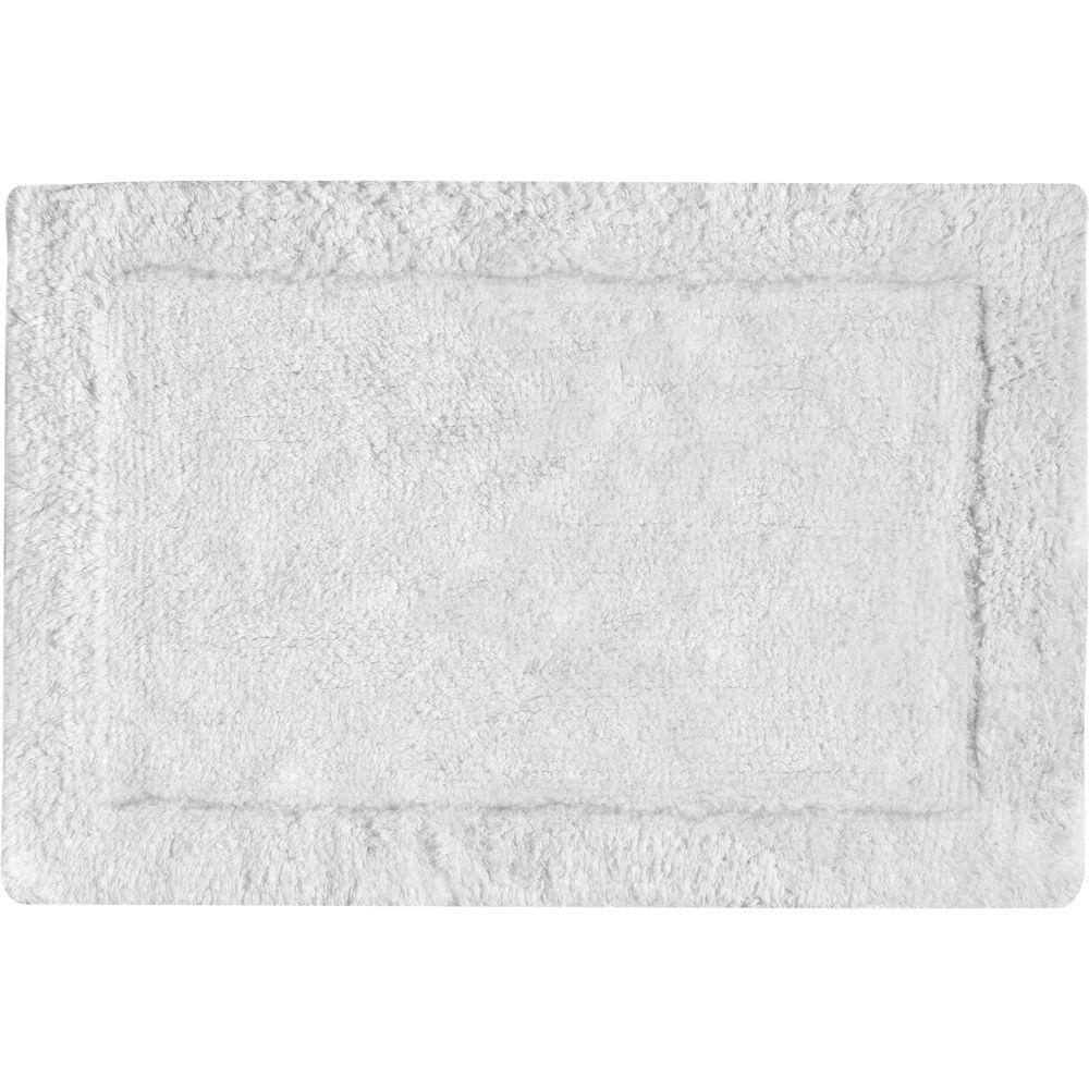 Tapete De Banheiro Algodão Retangular Vizapi Kota 50X70Cm Branco