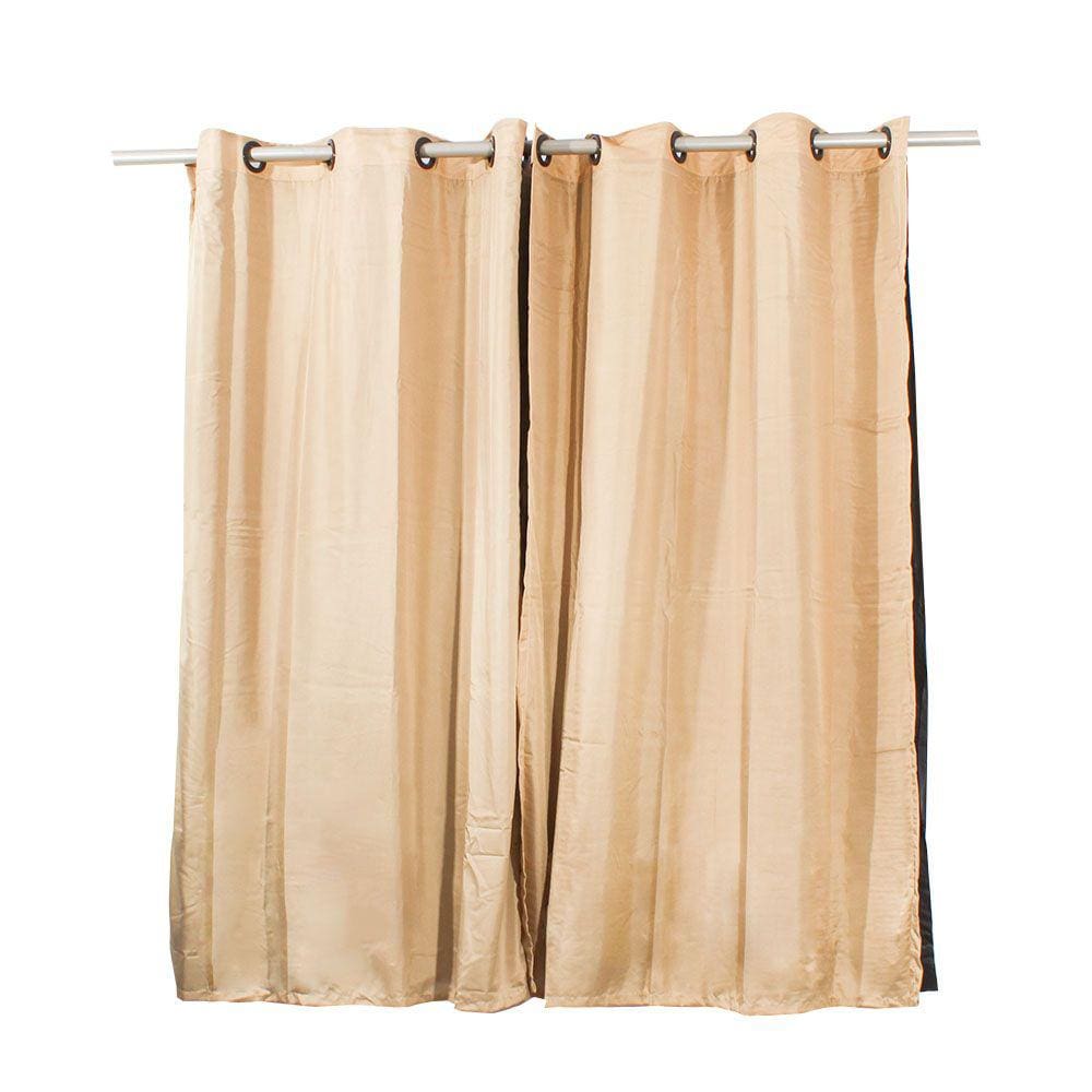 Cortina Blackout PVC Daísa Capri Voil Com Forro 240x160 cm Castor