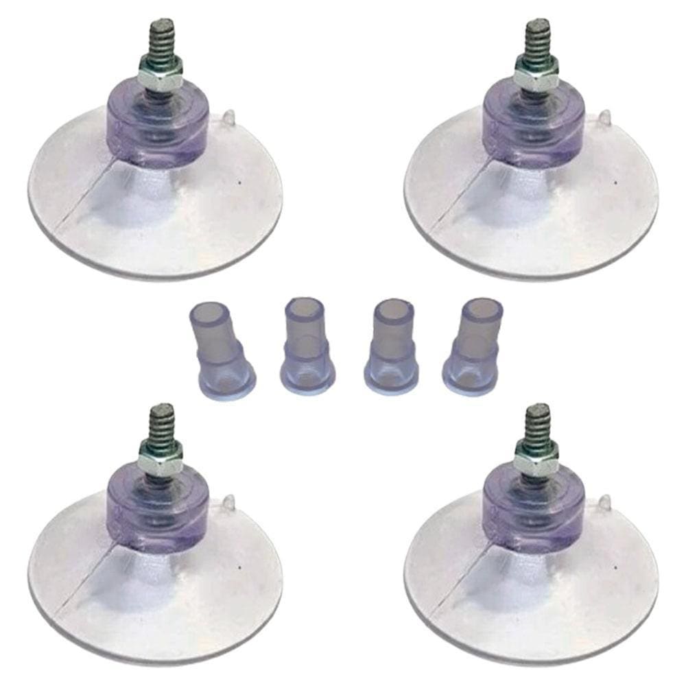 Kit 4 Ventosas De 40Mm  4 Cm  Pvc C/Parafuso,Porca E Selante