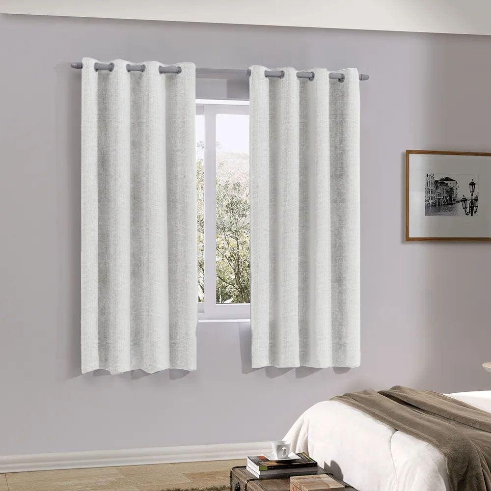 Cortina Bella Janela Pratika Glam Slim 260x170 Cm Branco