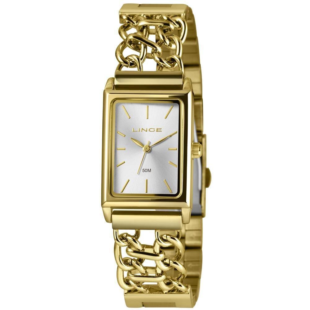 Relógio Lince Feminino Ref: Lqg4798l23 S1kx Retangular Bracelete Dourado