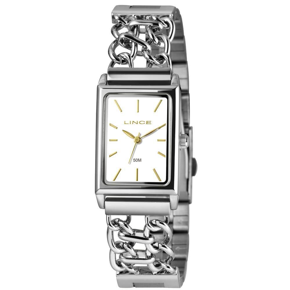 Relógio Lince Feminino Ref: Lqm4798l23 B1sx Retangular Bracelete Prateado