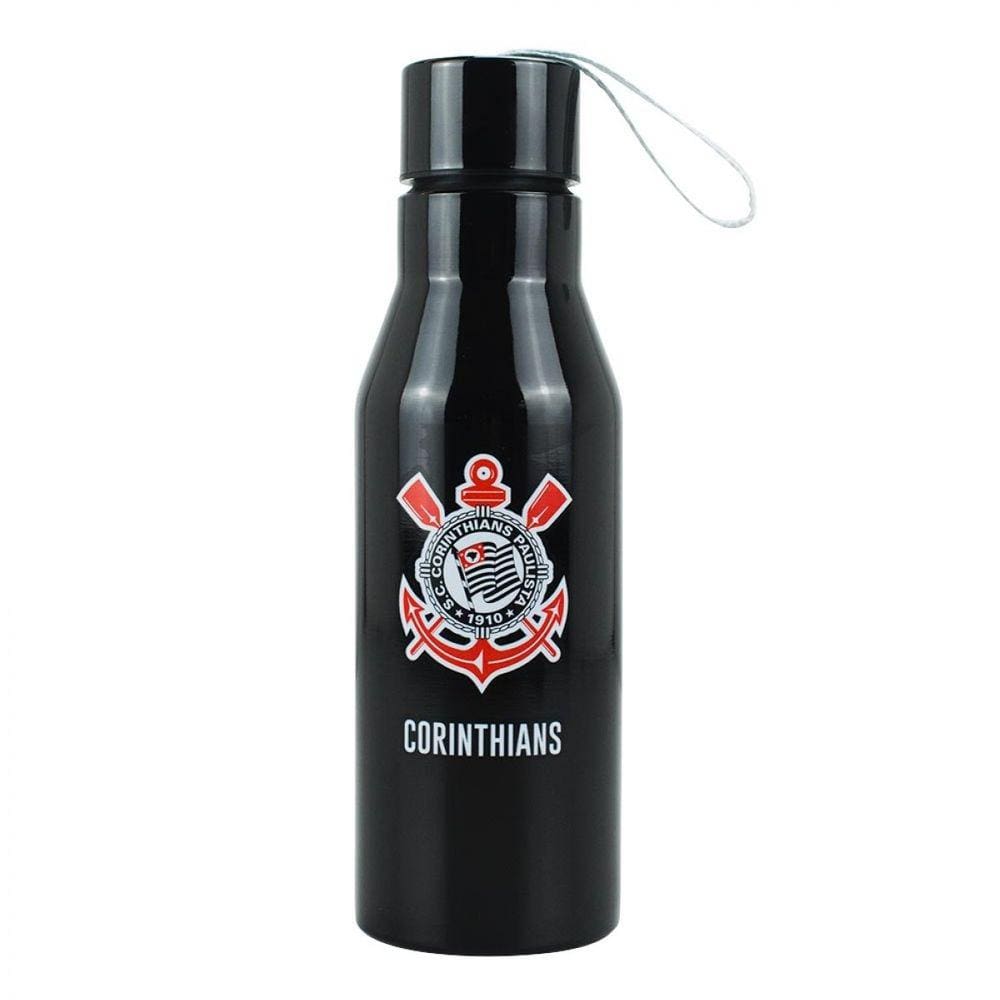 Garrafa Inox Corinthians Preta 600 ML - QH080-1-B