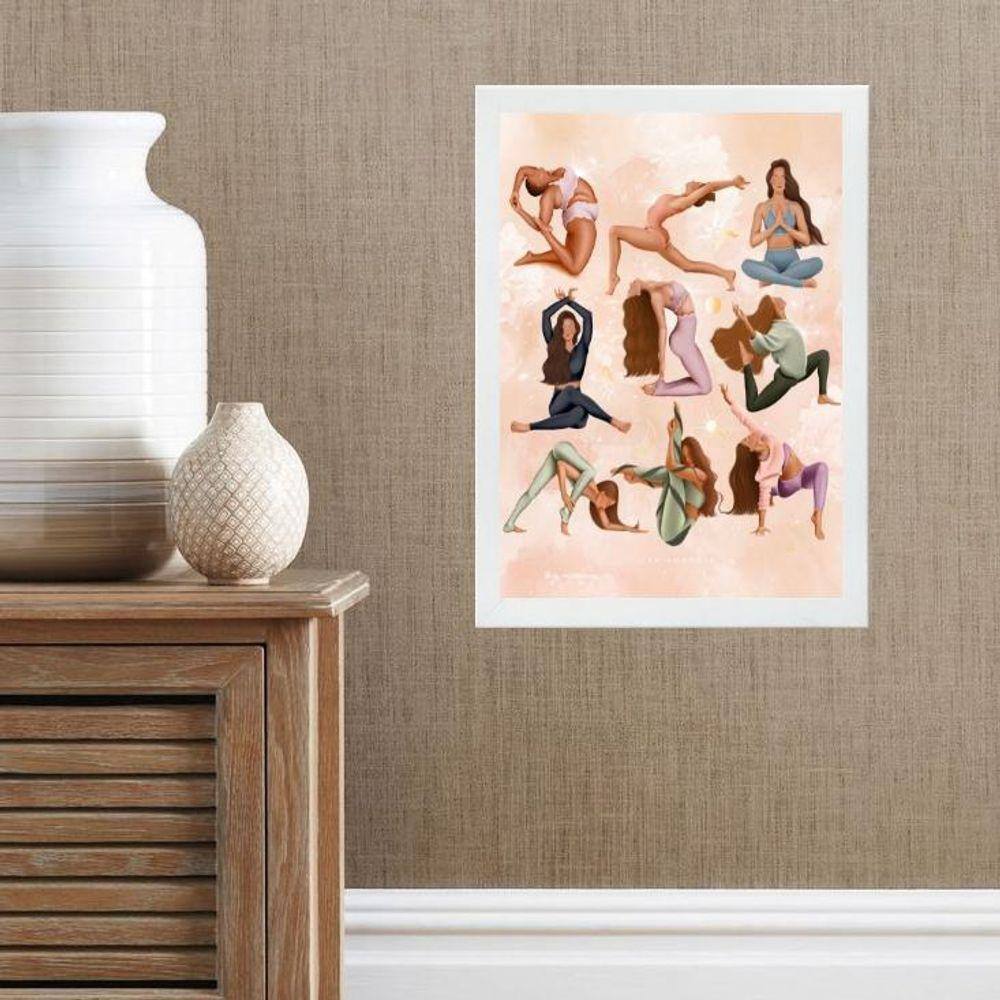 Quadro Decorativo Yoga Para Todas 24X18Cm