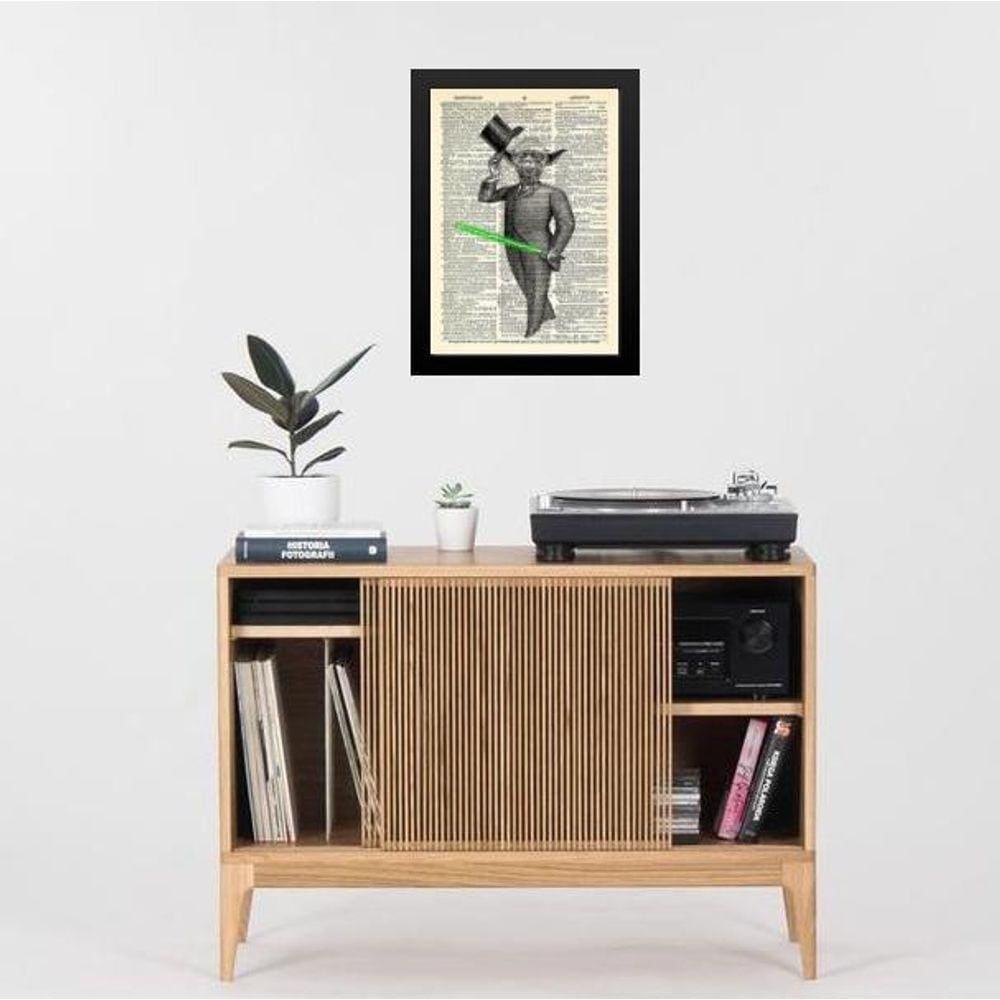 Quadro Decorativo Vintage Yoda 24X18Cm