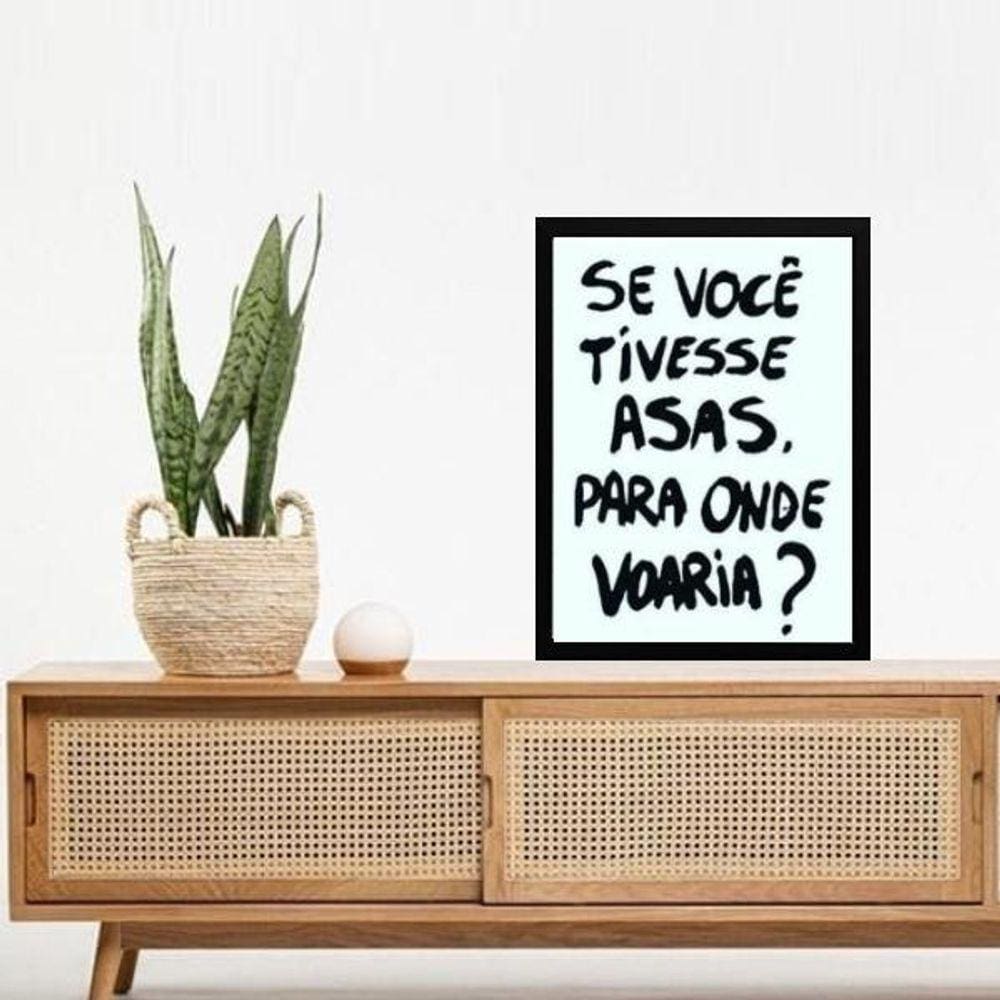 Quadro Reflexão - Se Você Tivesse Asas 24X18Cm