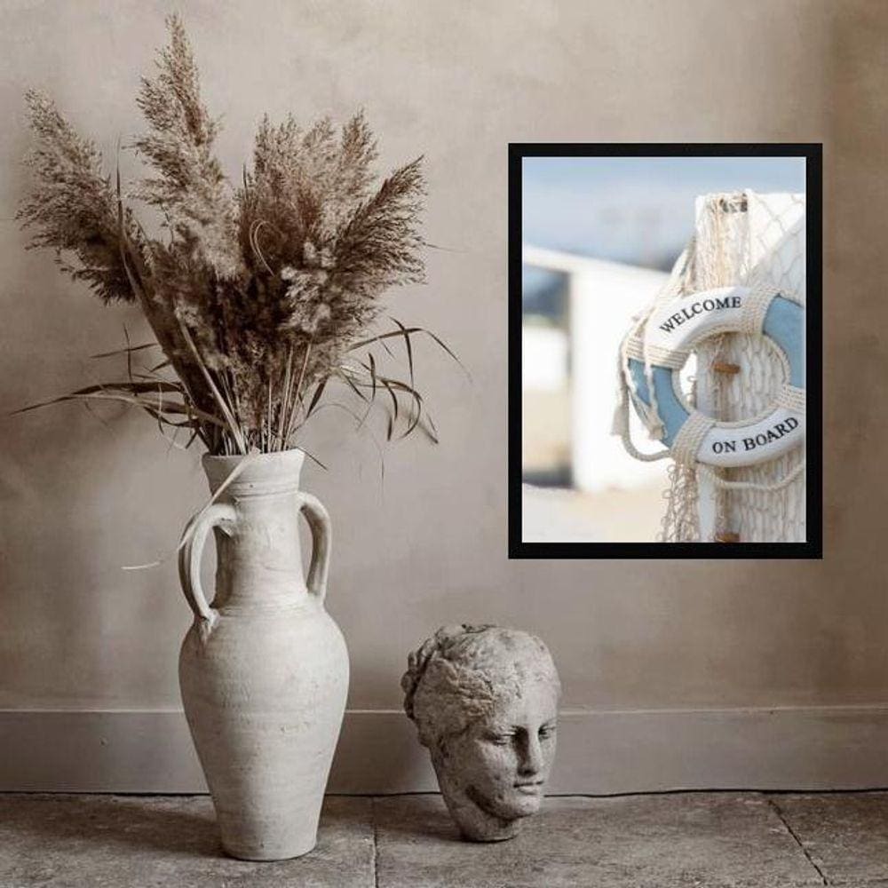 Quadro Casa De Praia - Welcome On Board 33X24Cm