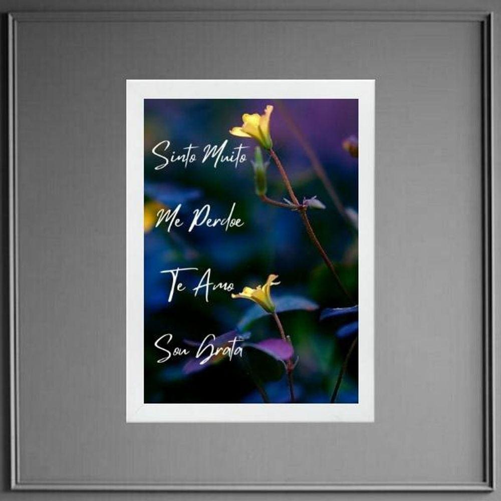 Quadro Ho`Oponopono - Mantra Mágico 45X34Cm - Com Vidro