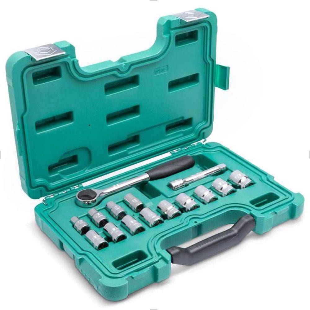 Conjunto de Soquetes Sextavado 1/2" 13pçs ST09525SJ Sata