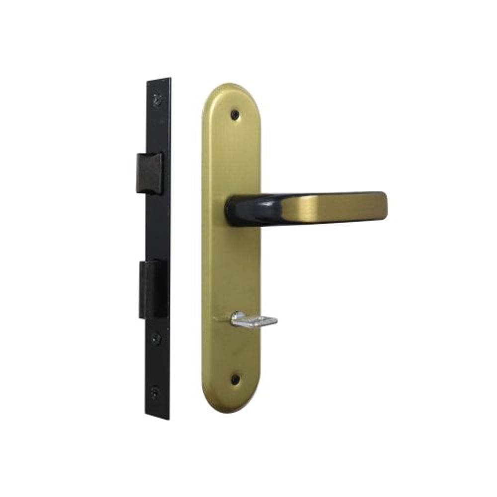 Fechadura 40 Stilo Alavanca Bronze Latonado Wc - Mgm