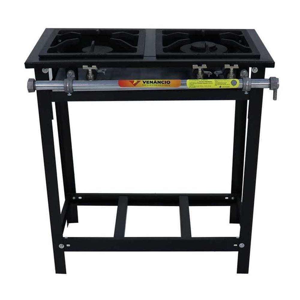 Fogão a Gás Industrial Extra 2 Queimadores 1 Duplo com Pé E2D1P - Venâncio
