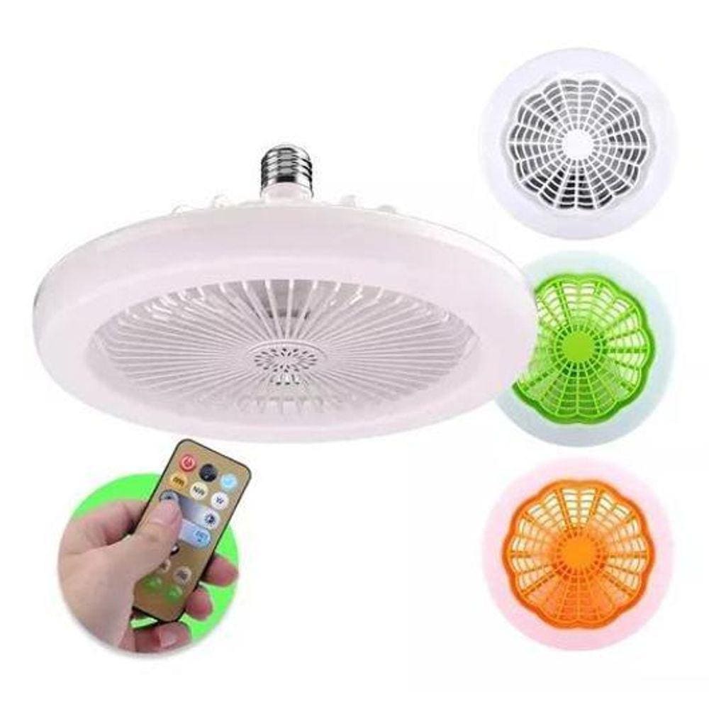 Lâmpada De Teto Ventilador: Iluminação Ajustável E E27 30W
