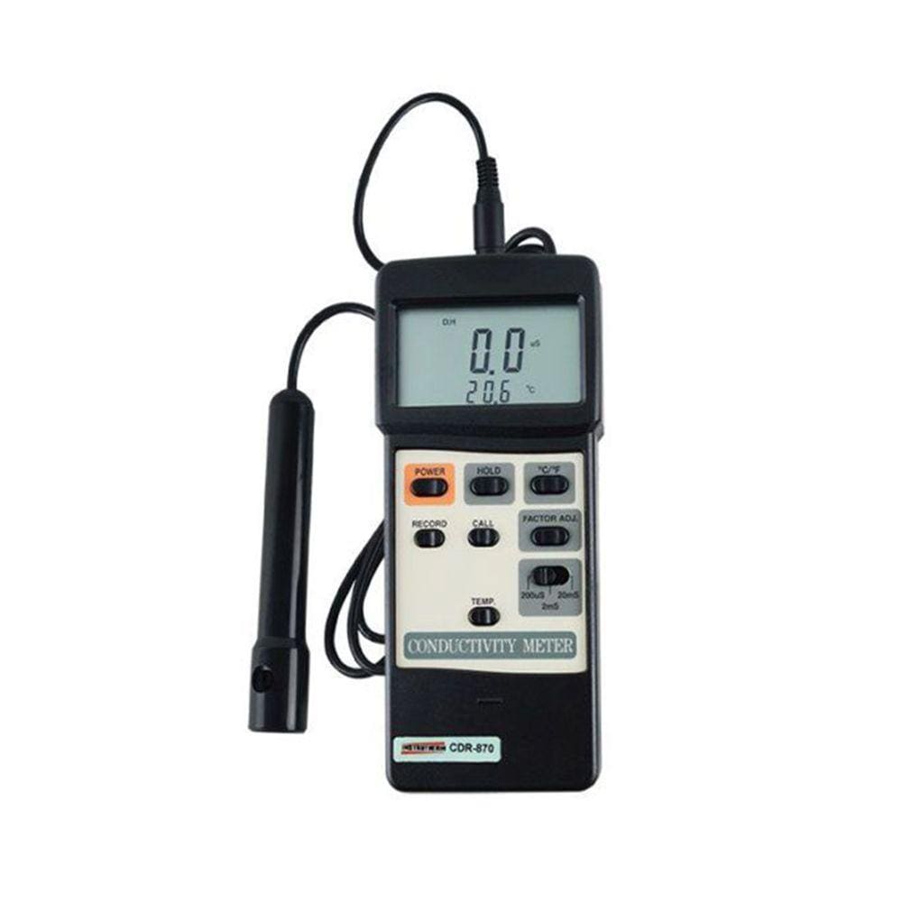 Condutivímetro Digital Medidor Ec Faixa 0 A 20Ms Rs-232 Usb Cdr-870 Portátil Instrutherm Estojo Certificado