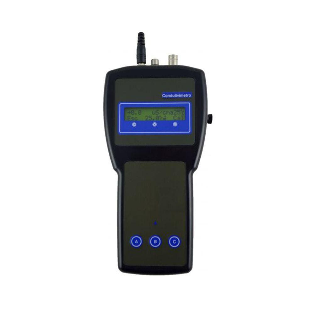 Condutivímetro Digital Água Tds Faixa 0 A 20Ms Ec Sensor Rs-232 Cd-830 Portátil Estojo Certificado Calibração Rastreável