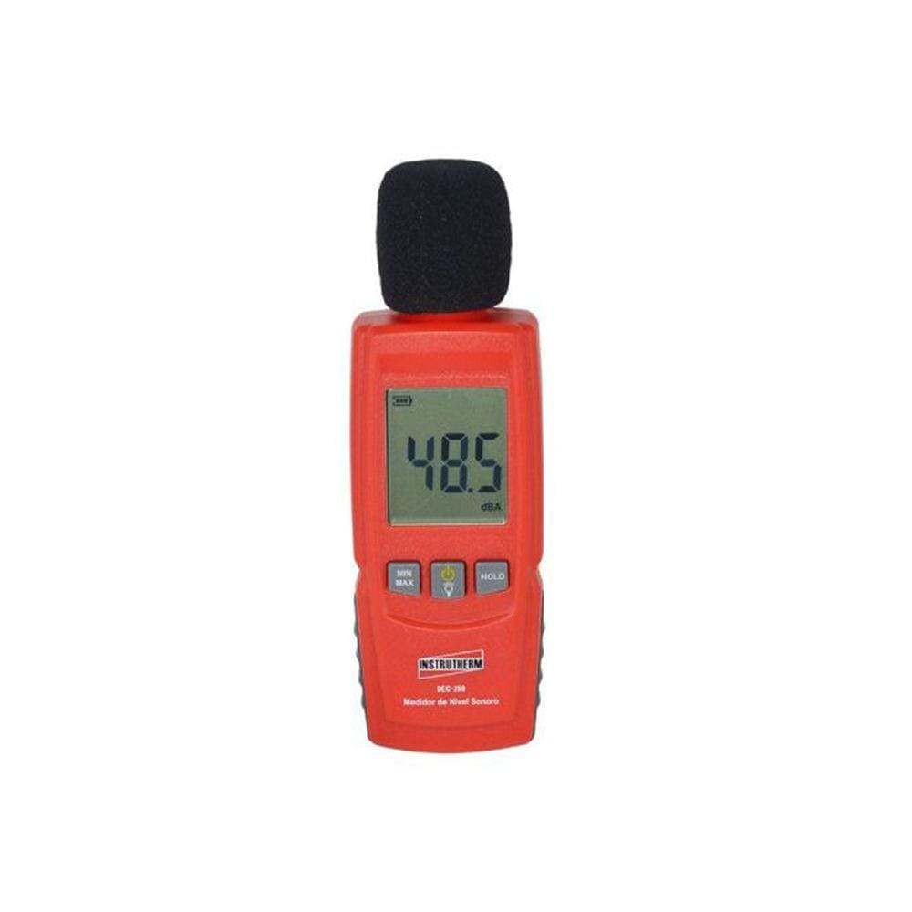 Decibelímetro Digital Sonoro 30 A 130db Máx Mín Hold Microfone Alarme Dec-350 Portátil Instrutherm Protetor Certificado