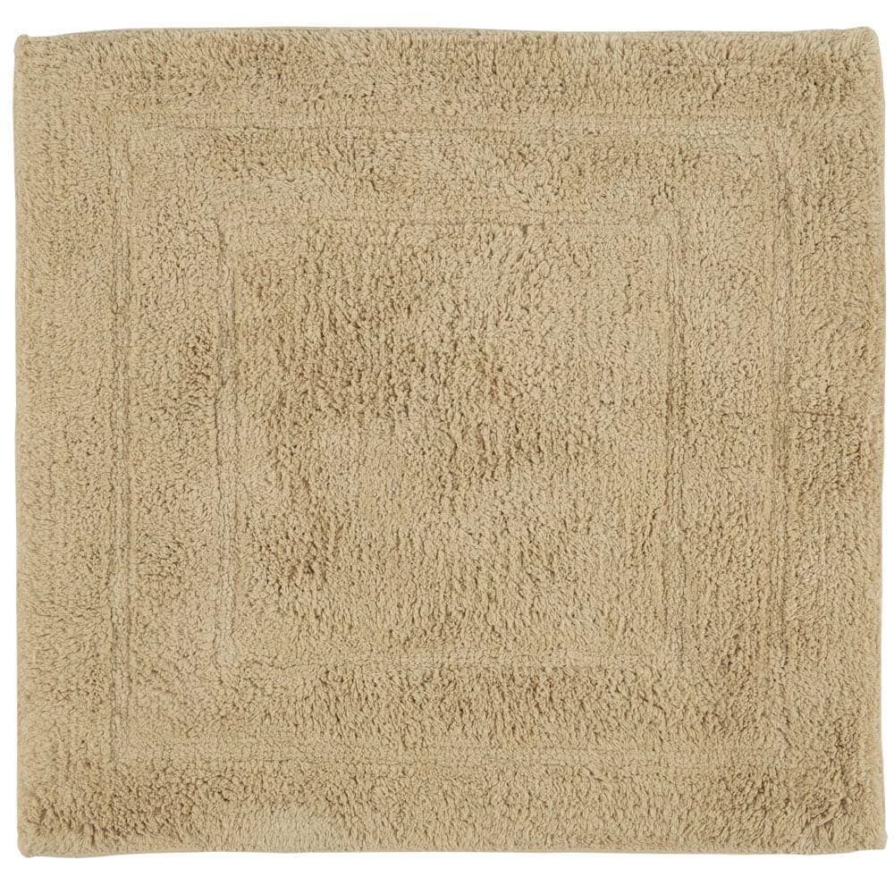 Tapete De Banheiro Algodão Quadrado Vizapi Assam 60X60Cm Bege Stone