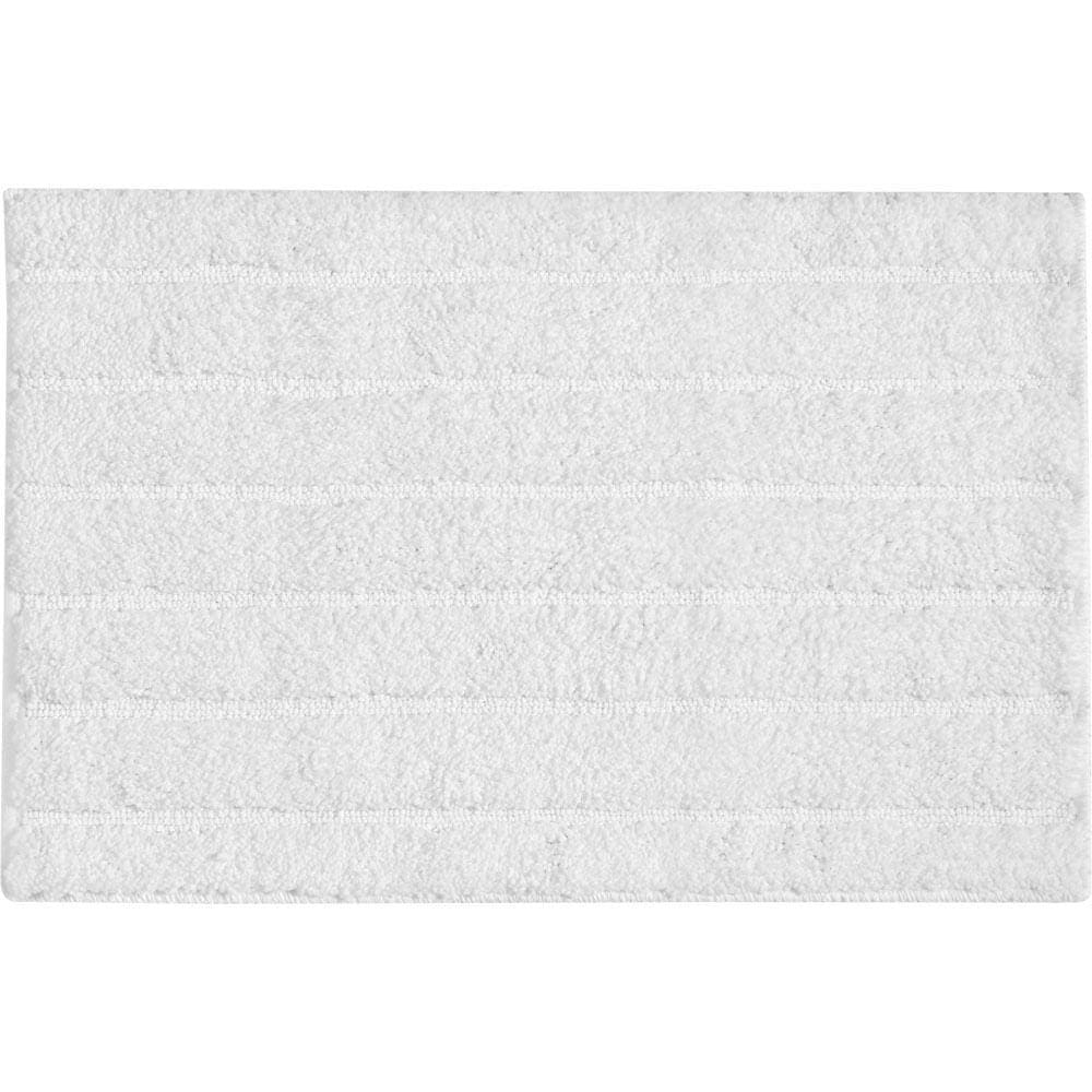 Tapete De Banheiro Microfibra Base Látex Antiderrapante Vizapi Xangai 40X60Cm Branco Q1