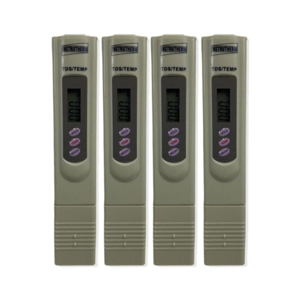 Kit 4 Medidor Tds Dureza D´Água Tipo Caneta Temperatura Condutividade Elétrica Ec Tds-110 Portátil Instrutherm Estojo