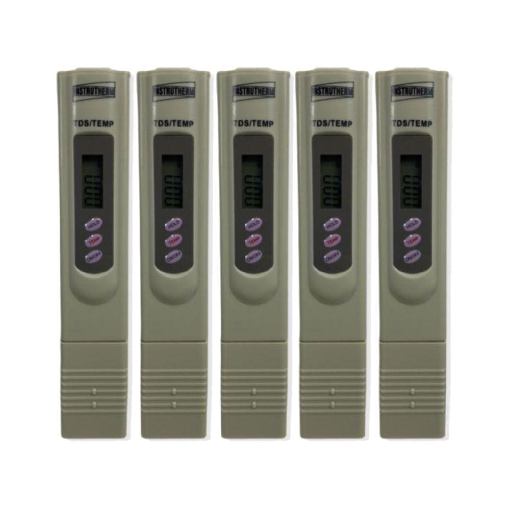 Kit 5 Medidor Tds Dureza D´Água Tipo Caneta Temperatura Condutividade Elétrica Ec Tds-110 Portátil Instrutherm Estojo