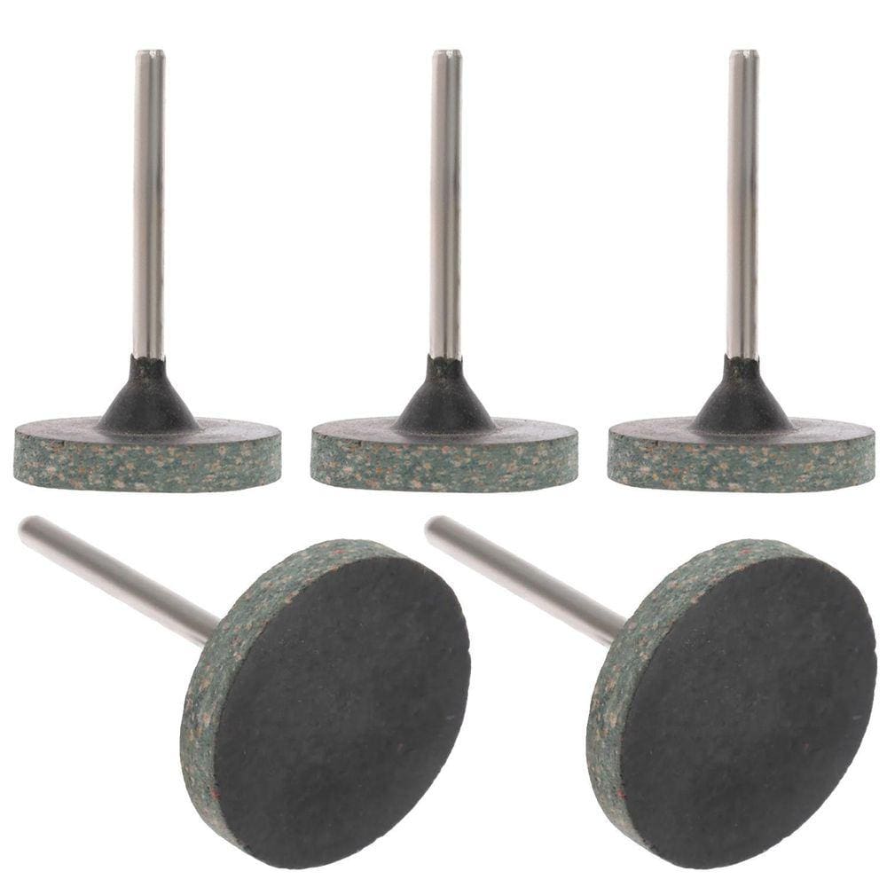 Kit 5 Rodas De Borracha 25Mm Haste 3Mm Polir Micro Retificas