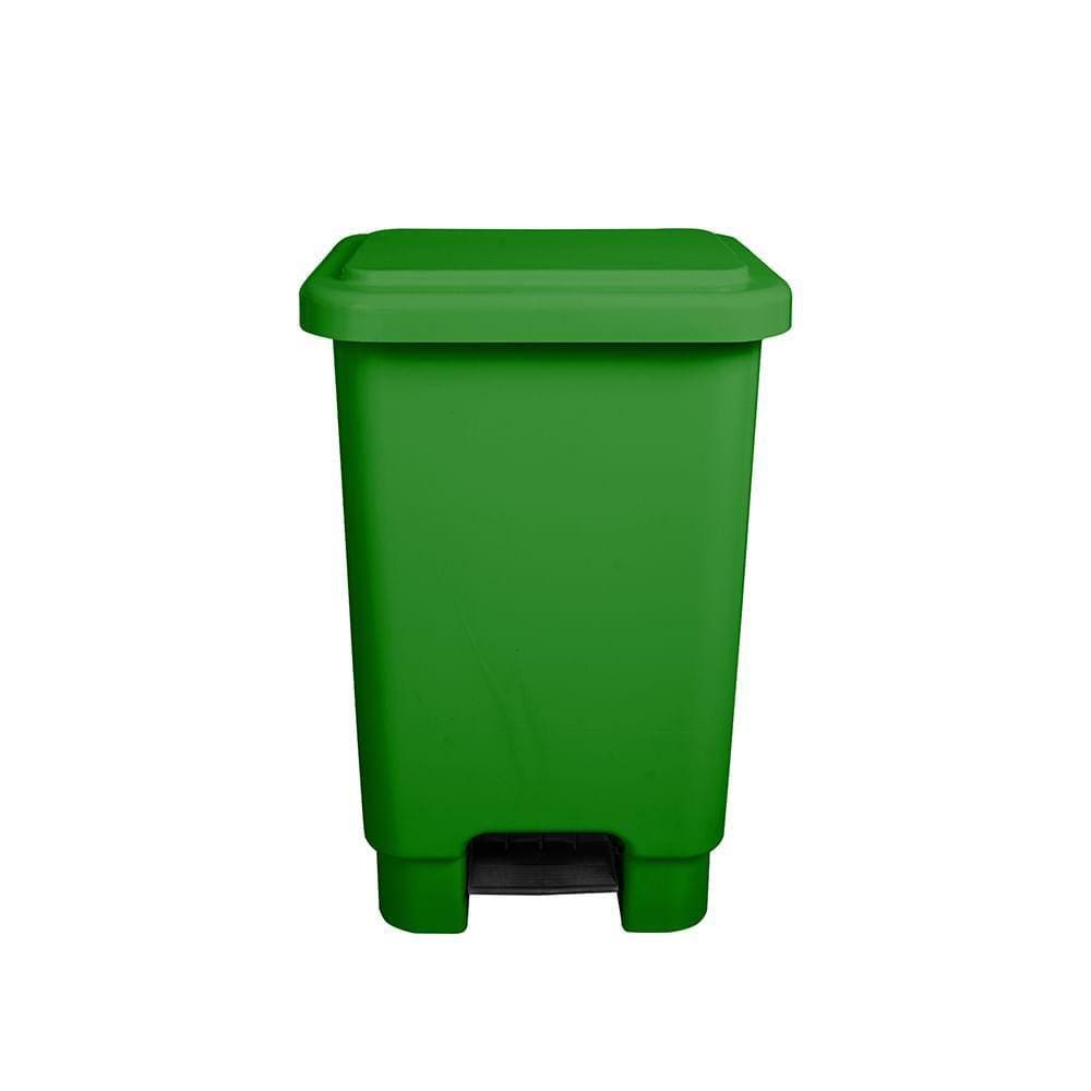 Cesto Lixeira Plástica Resistente Pedal 50 Lts Verde