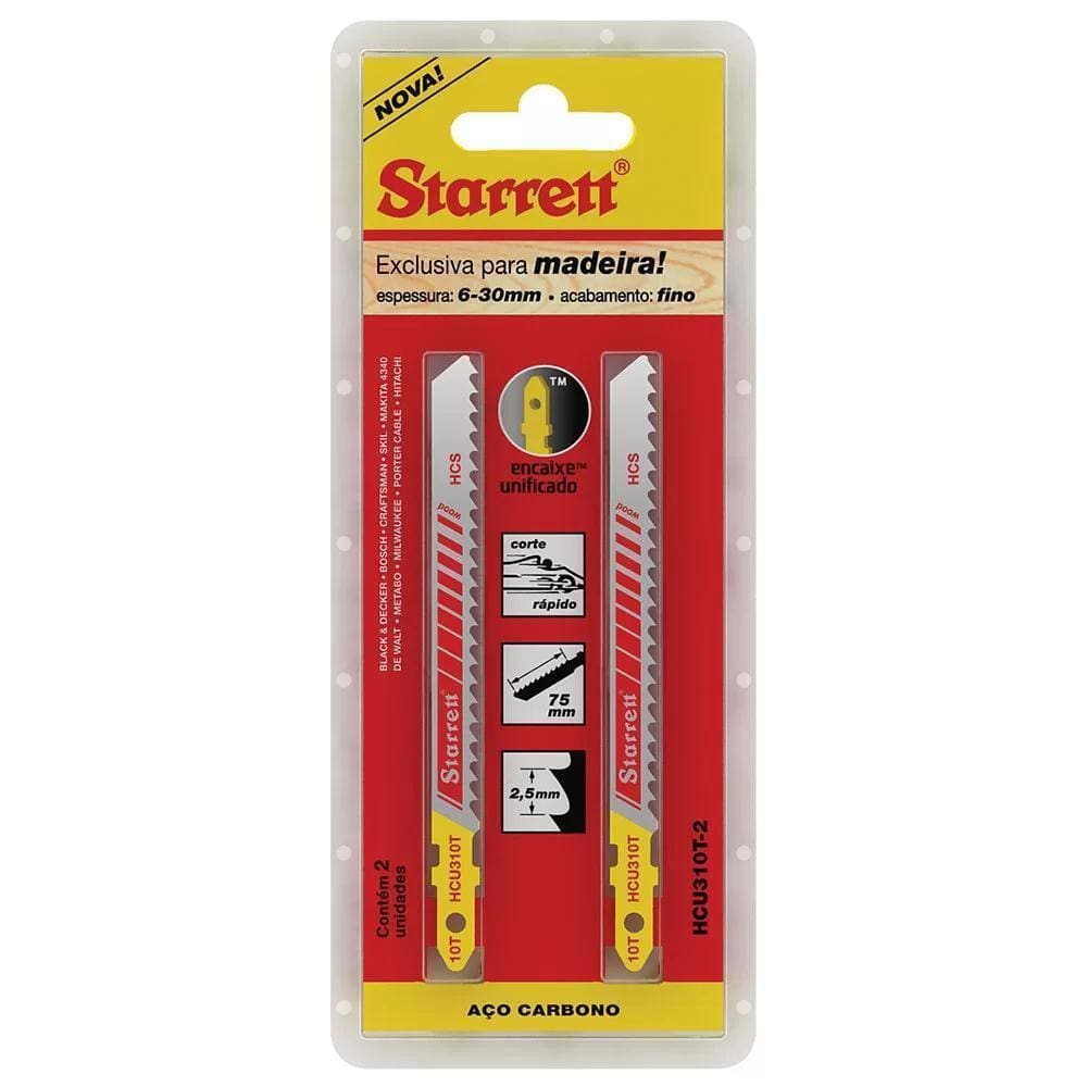Serra Tico Tc Starrett Bi-Metal 75Mm 10D Ret. Afilada C/2Pcs