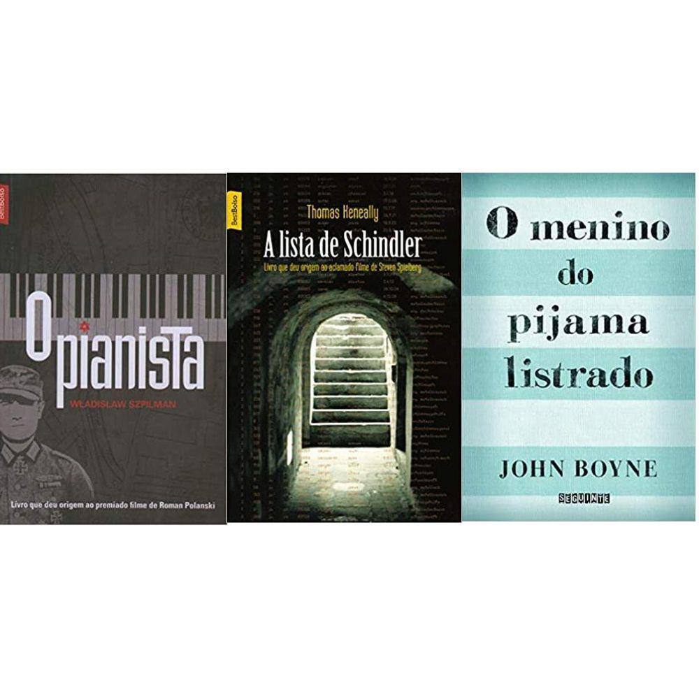 Kit 3 Livros O Pianista + A Lista Schindler + O Menino Do
