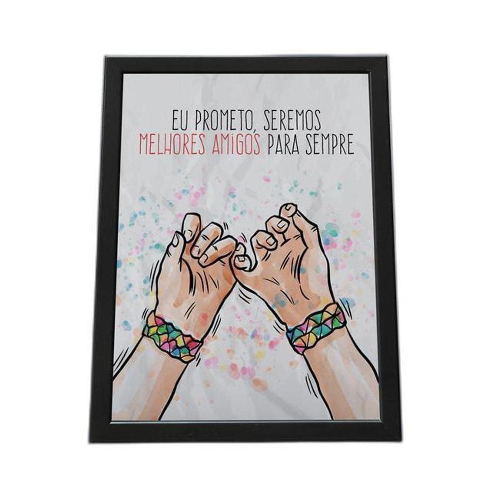 Quadro Com Moldura Melhores Amigos Para Sempre