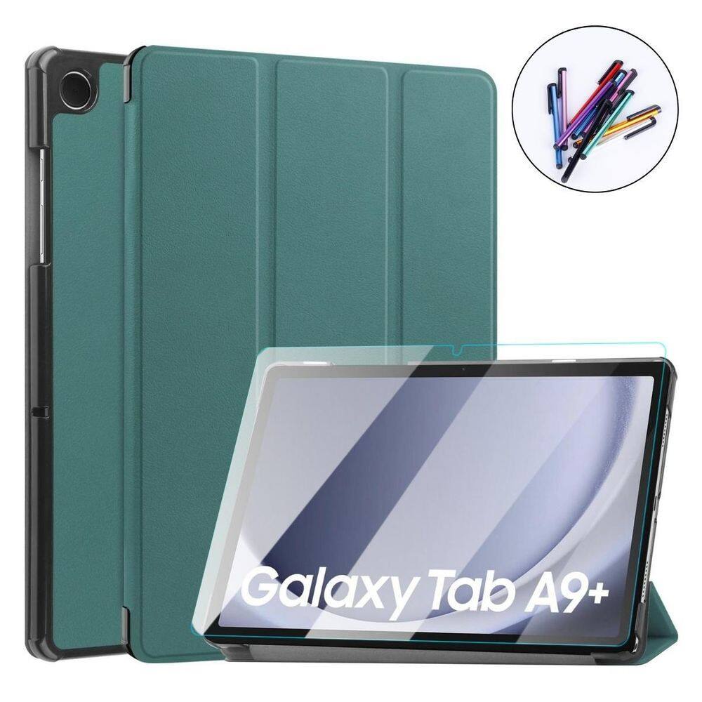 Case Couro + Caneta + Vidro Para Para Tab Samsung A9+ X216
