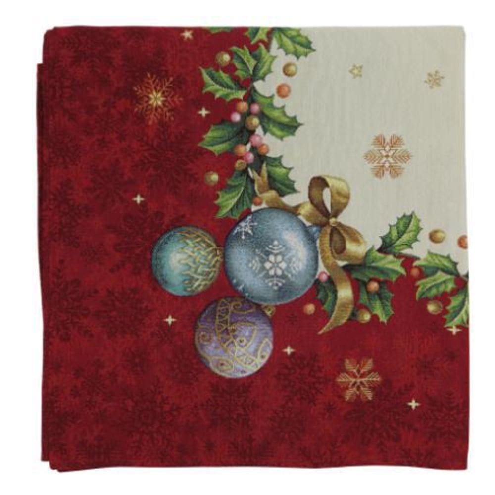 Toalha De Mesa Em Gobelin Happy Christmas 1.40M X2.40 M