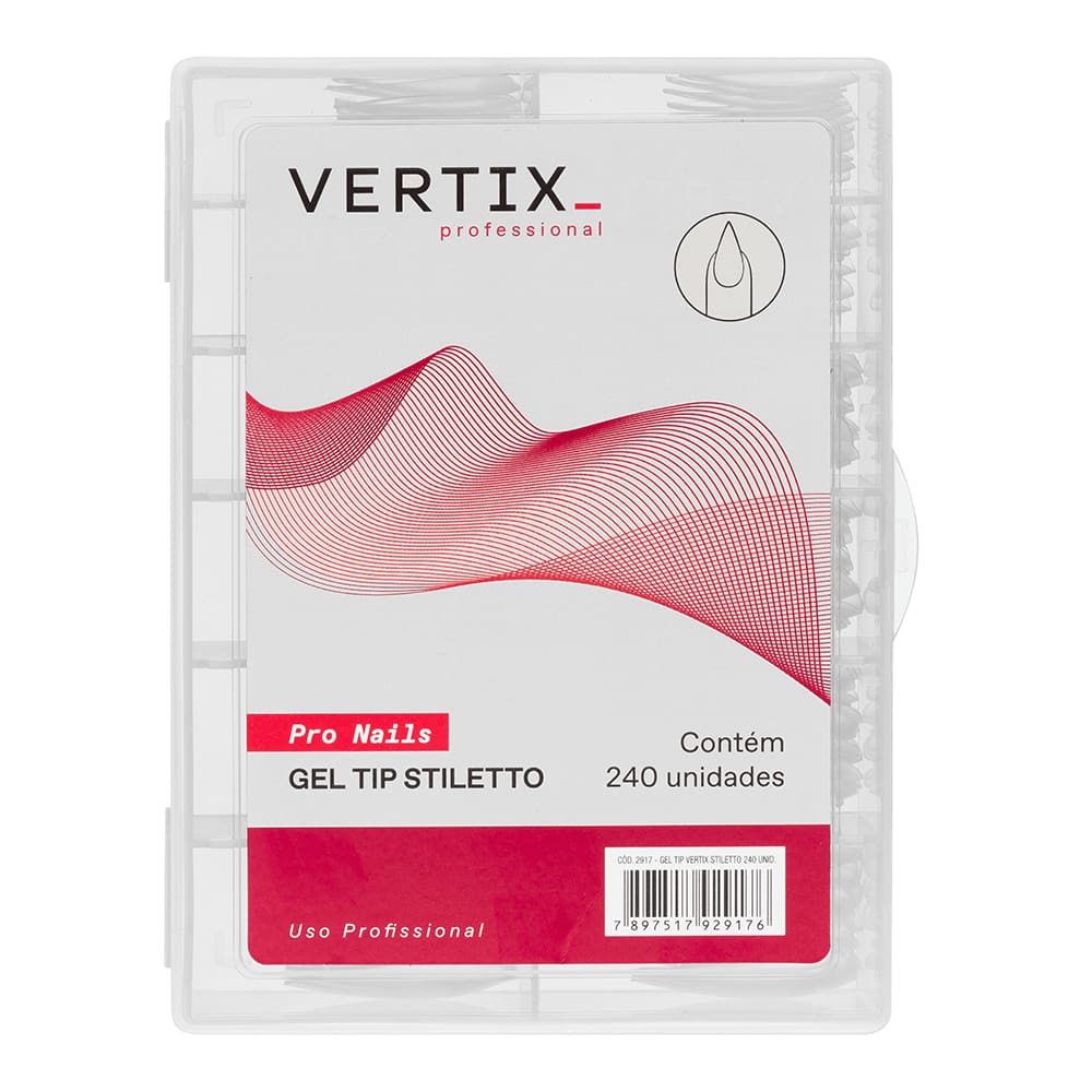 Gel Tip Stilletto 240 Unidades Vertix