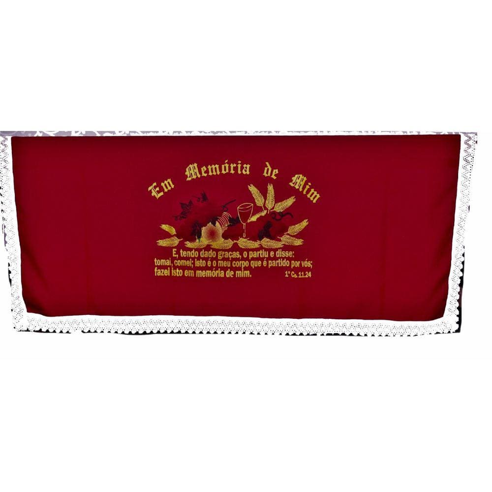 Toalha Forro De Decoração Para Santa Ceia Bordô 150X170Cm
