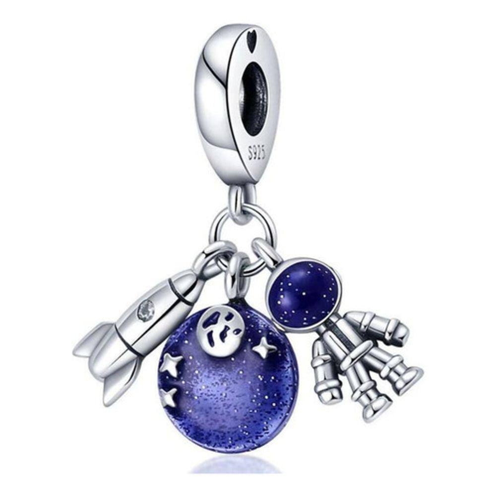 Berloque Pingente Astronauta Prata 925