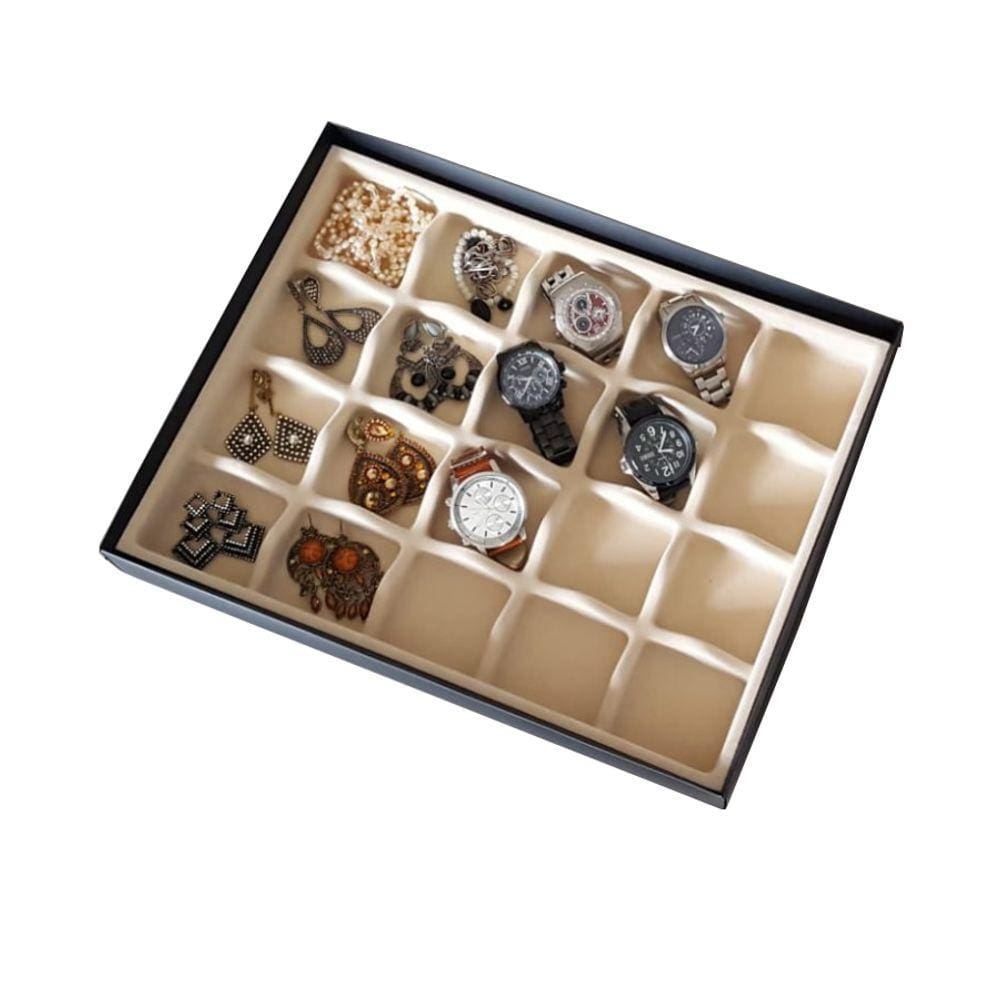 Organizador Para Joias Em Veludo  42x32 Bege Pa-02av Ideal Pack