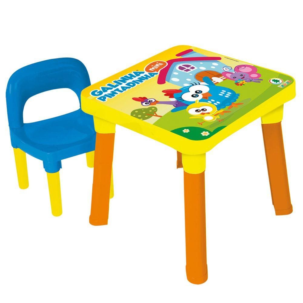 Mesinha Com Cadeira Infantil: Galinha Pintadinha