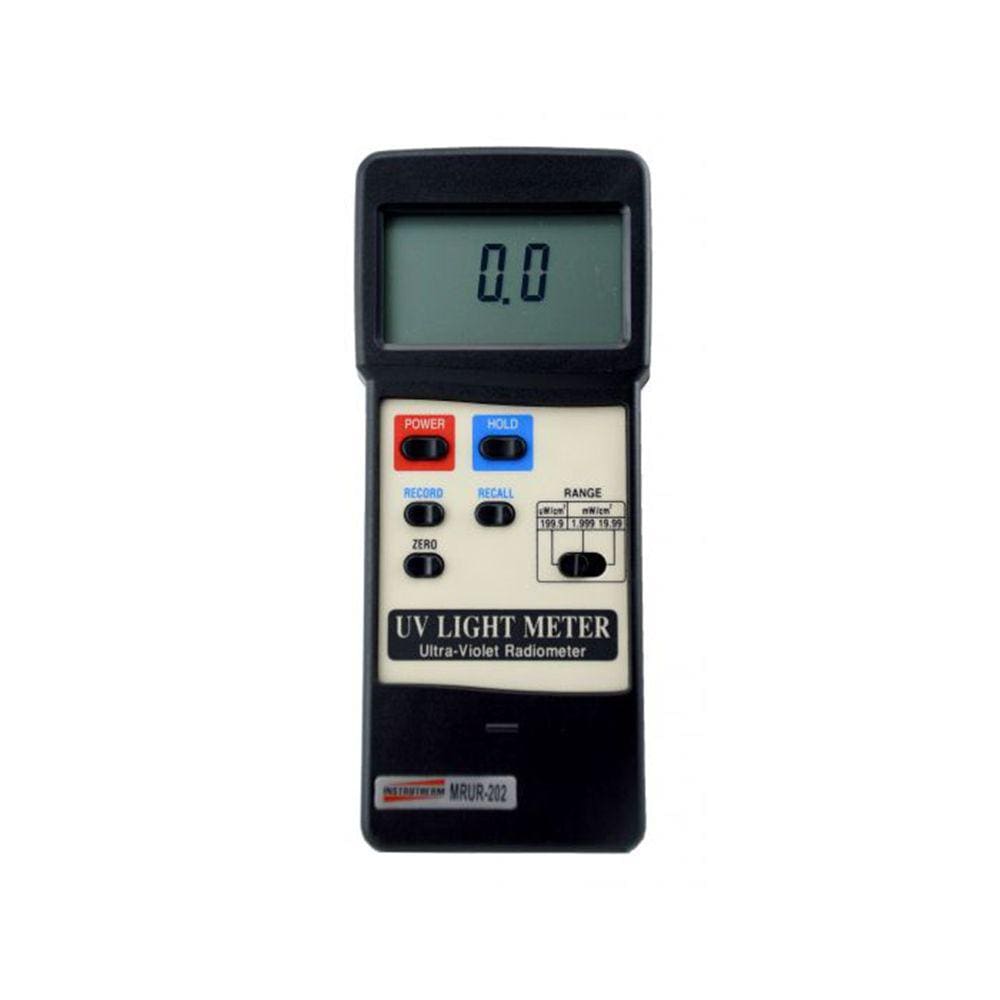 Medidor Luz Ultravioleta Radiação Uva Sonda Foto-sensora Rs-232 Mrur-202 Portátil Certificado Calibração Rastreável Rbc