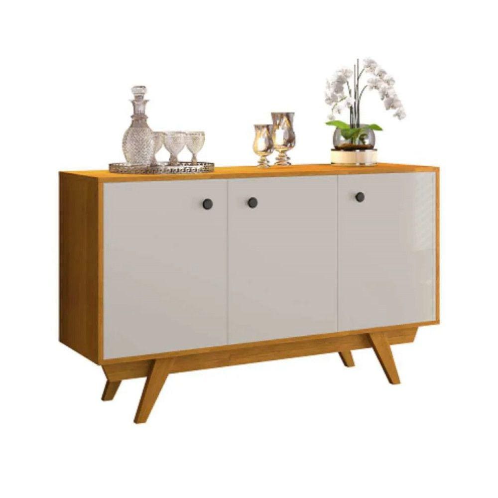 Buffet Harmonia 3 Portas Pés Madeira Maciça JCM Movelaria