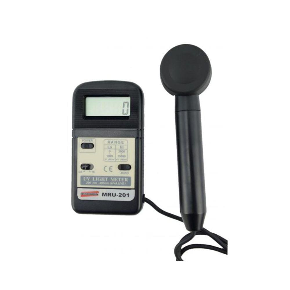 Medidor Ultravioleta Radiação Solar Sonda Foto Sensora Uva E Uvb Mru-201 Portátil Instrutherm Com Certificado