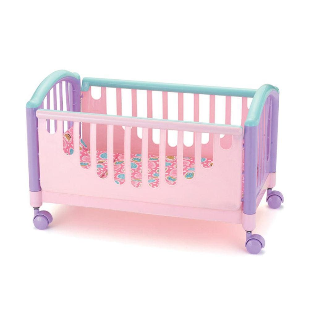 Berço Balanço P/ Boneca Bebê Reborn 55 Cm Cor Rosa