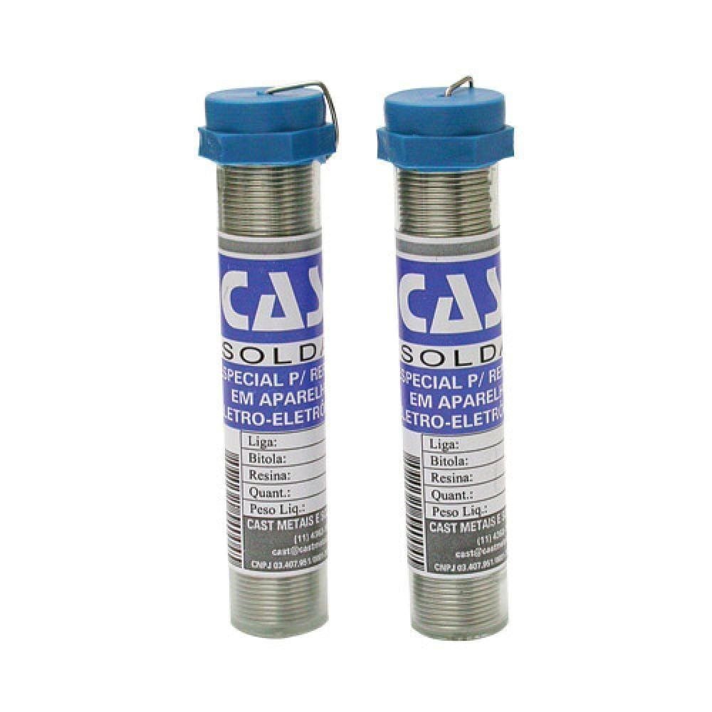 Solda Em Tubo 63x34 25g Azul Solda Cast - Cx - 36