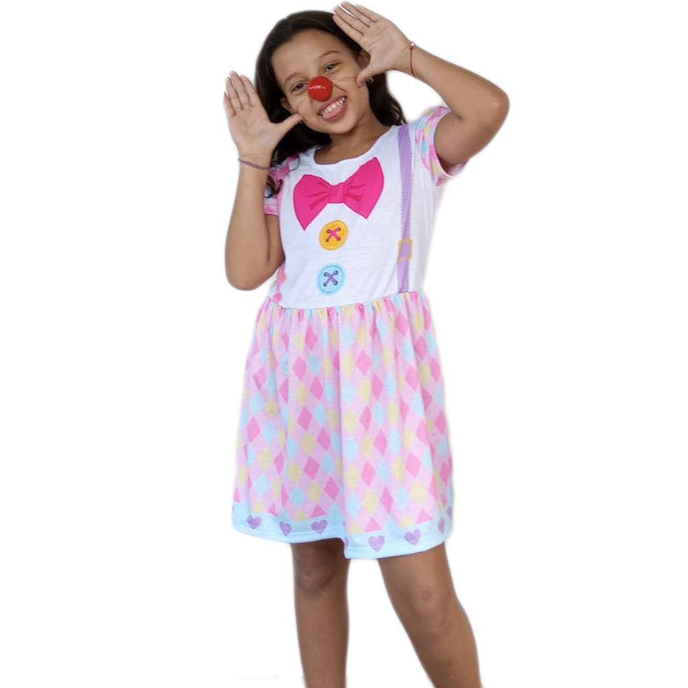 Vestido Infantil Temático Fantasia Palhacinha