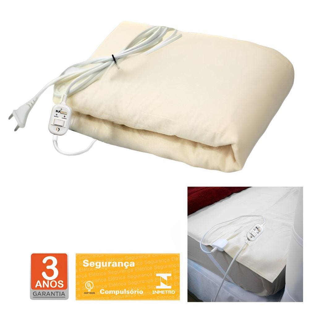 Lençol Térmico Solteiro 88x188cm Elétrico Tradicional 2 Temperaturas - Sulterm