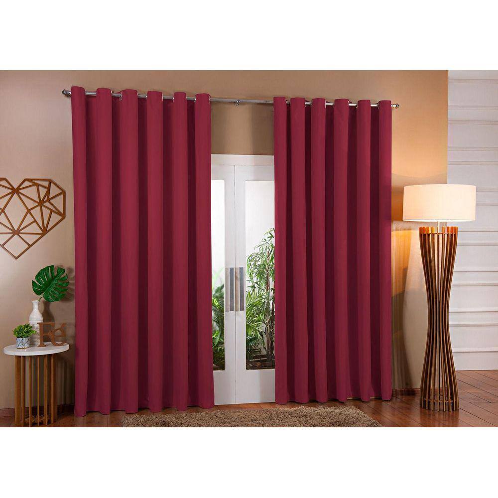 Cortina Blackout Em Tecido Corta Luz 4,00 X 2,80 Sala E