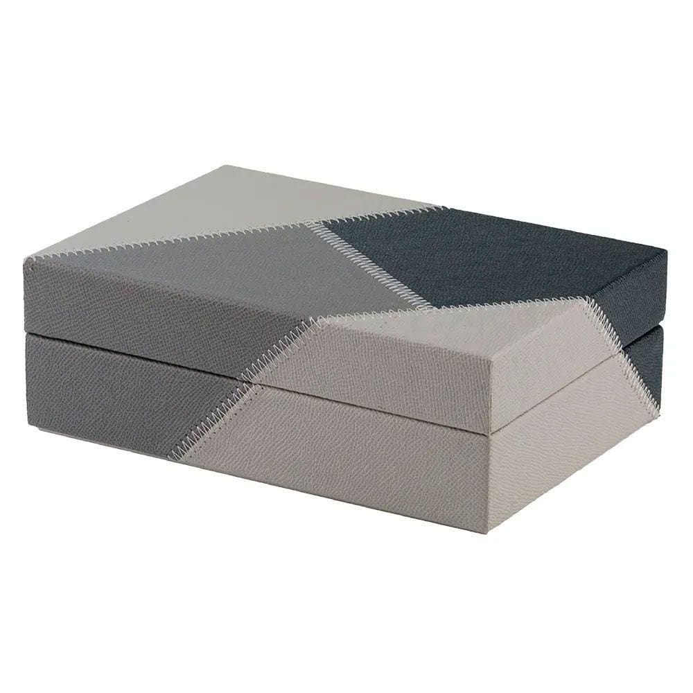 Caixa Decorativa em MDF com Revestimento em PU Cinza 22cm AH0564 BTC