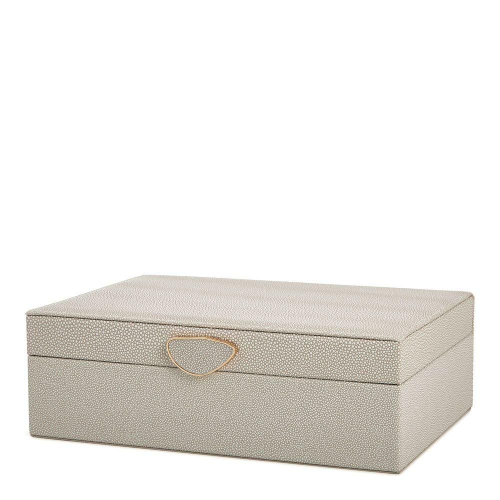 Caixa Decorativa em MDF com Revestimento em PU Cinza 28cm 18206 Mart