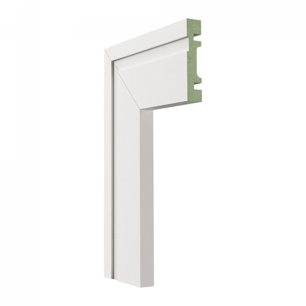 Guarnição de MDF 7cm x 15mm x 2,40m com Friso Moldufama 702 Branco