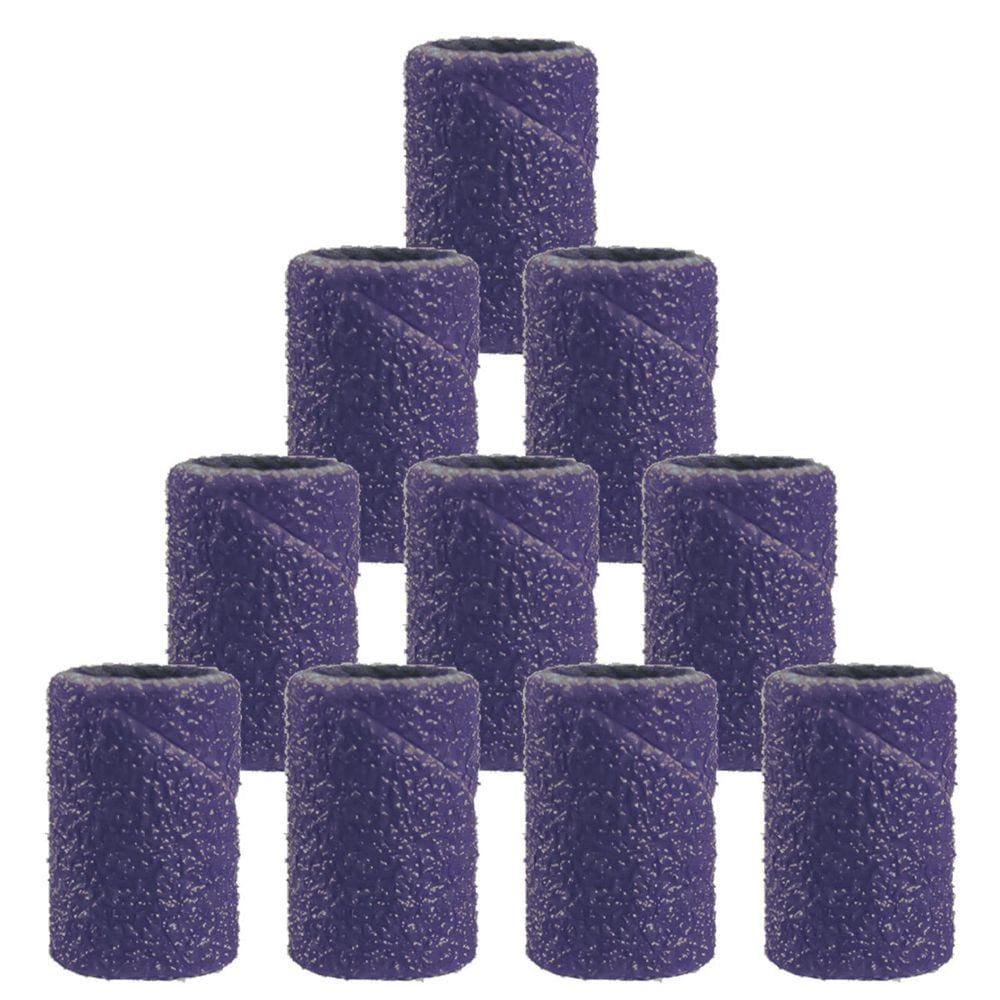 Kit 10 Tubos De Lixa 6.4Mm Grão 240 Roxo Para Micro Retífica
