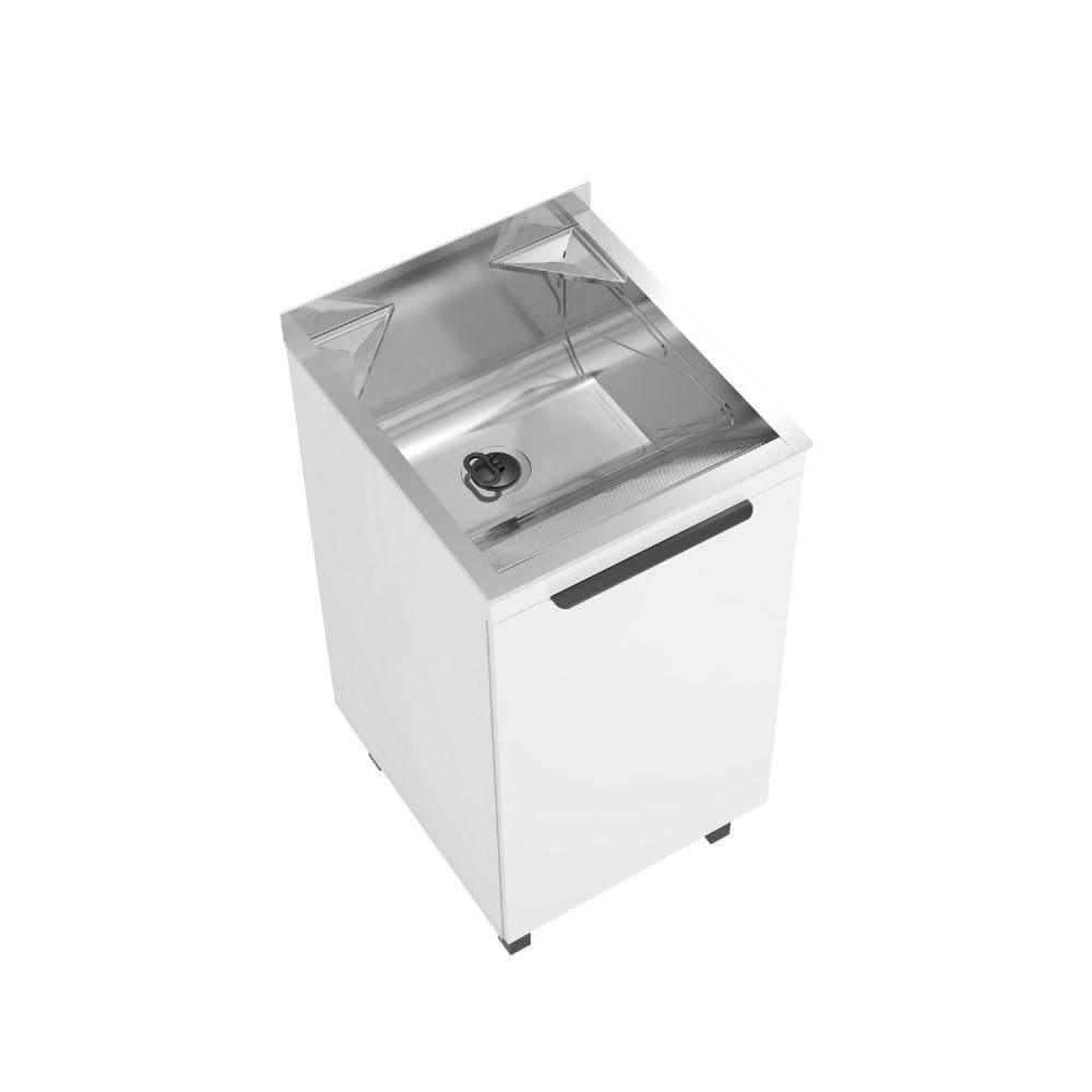 Kit Lavanderia Mini com Balcao Branco - 32 Litros Branco