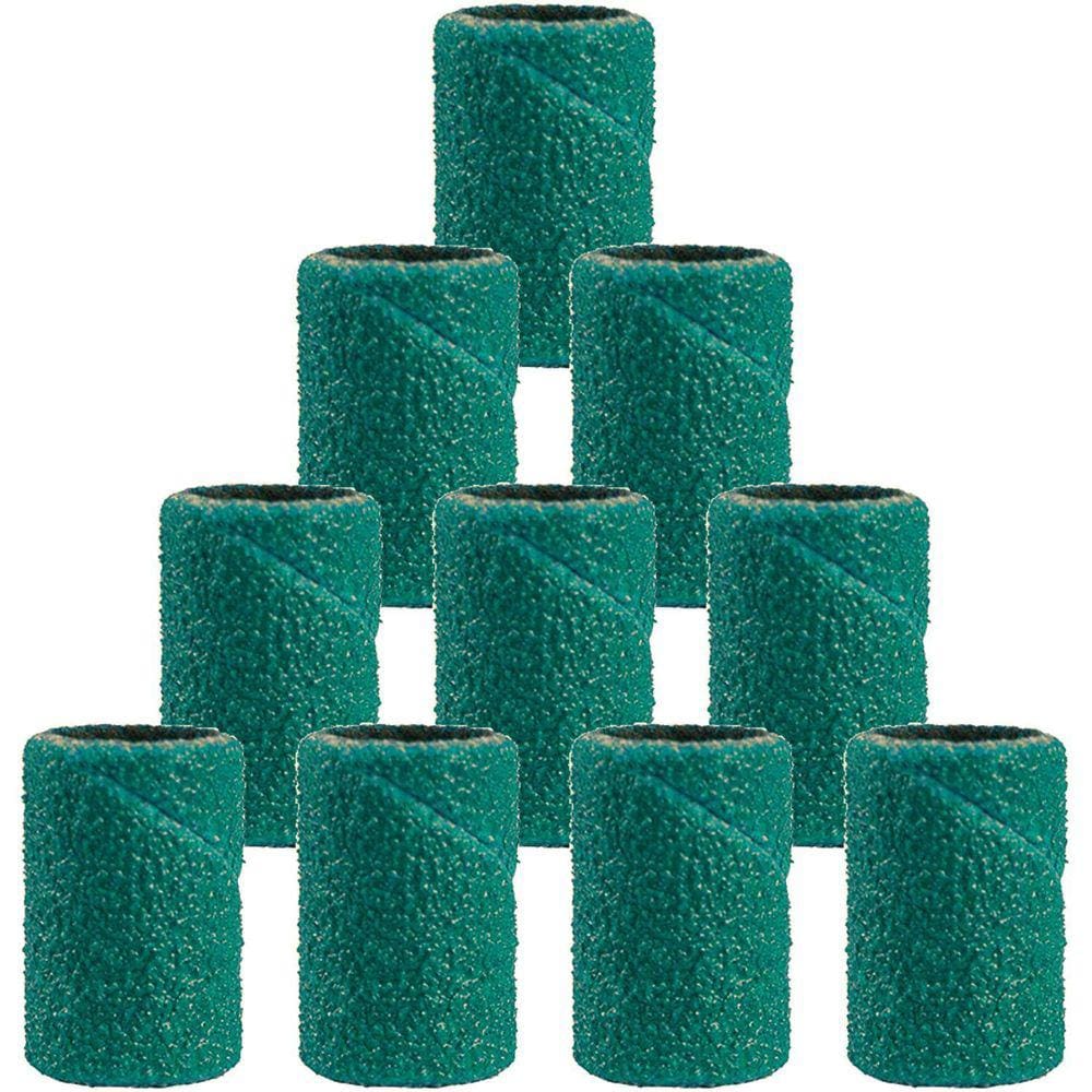 Kit 10 Tubo De Lixa 6.4Mm Grão 180 Verde Para Micro Retífica