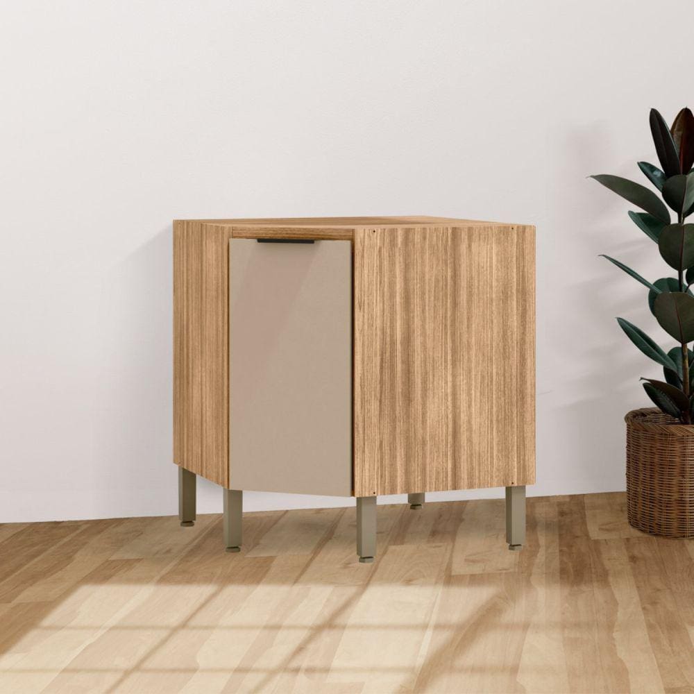 Balcão de Canto Viv Aluminum Freijó/Vanilla